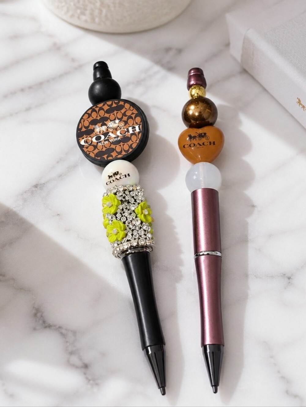 x2 Handmade Beaded Pens